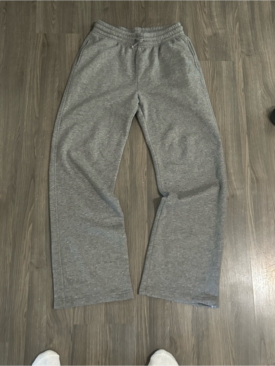 Other - Relaxed fit straight leg grey sweatpants with open hem